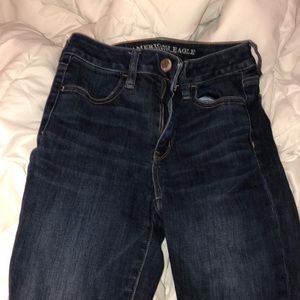 American Eagle blue jeans with no rips